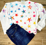 Load image into Gallery viewer, Multicolor Stars Lightweight Sweater
